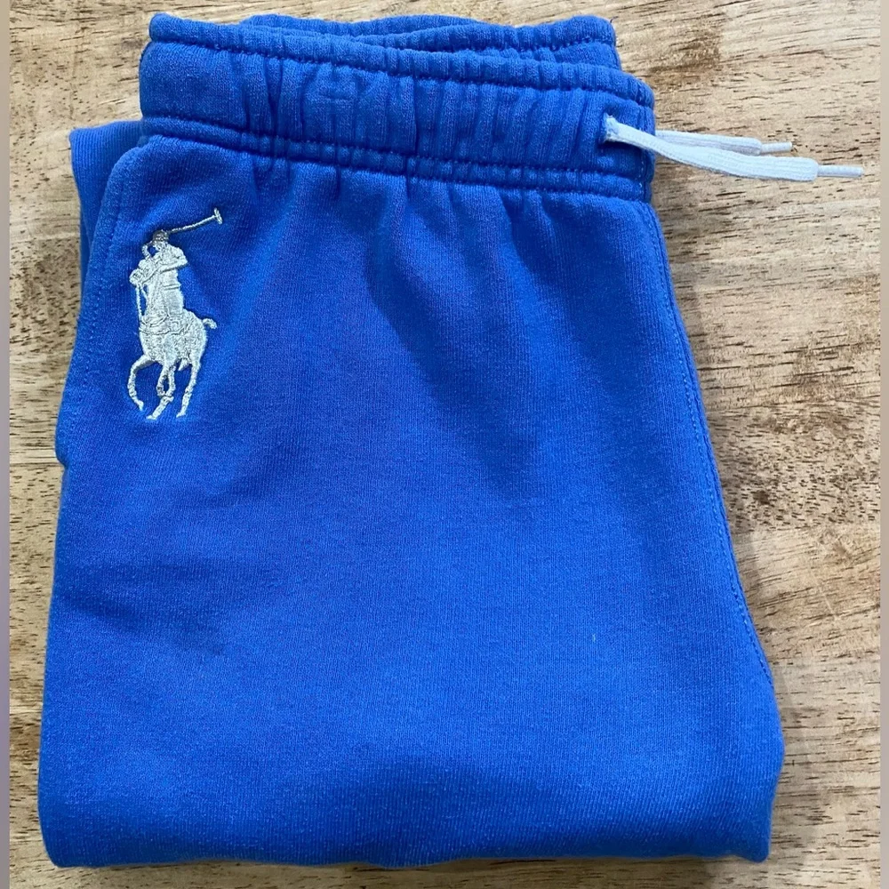 Polo by Ralph Lauren Youth Size Large (12-14)‎ Blue Fleece Big Pony Joggers